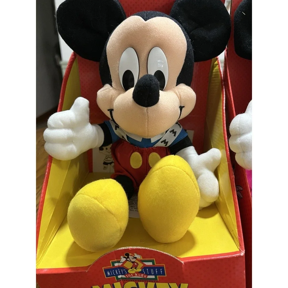 Vintage 90s Arcotoys Mattel Disney Mickey‎ and Minnie Mouse Stuffed Plush Doll